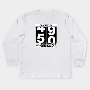 50th Birthday Oldometer Kids Long Sleeve T-Shirt